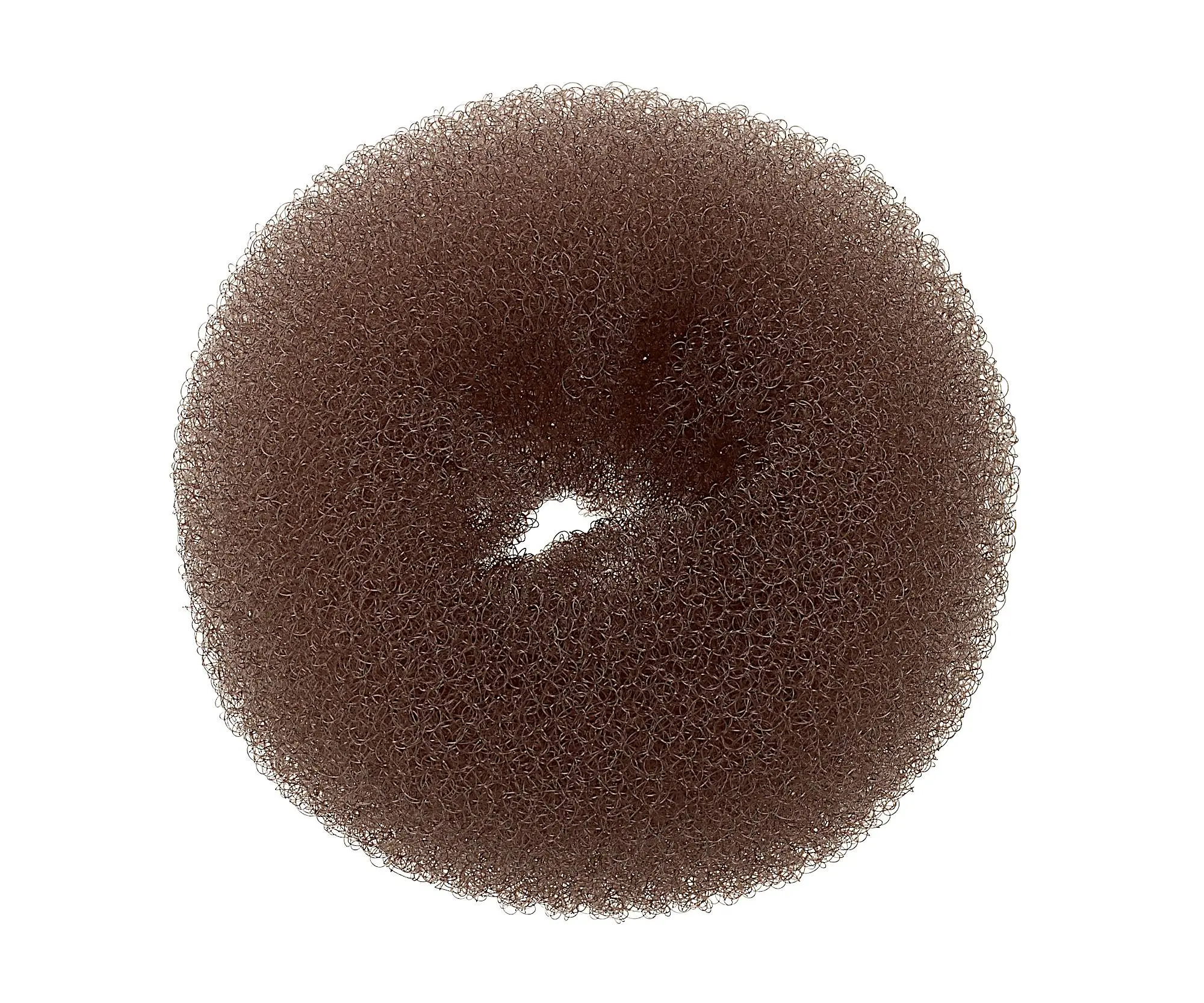 Kulatá výplň do drdolu Sibel - hnědá, 11 cm (9503020)