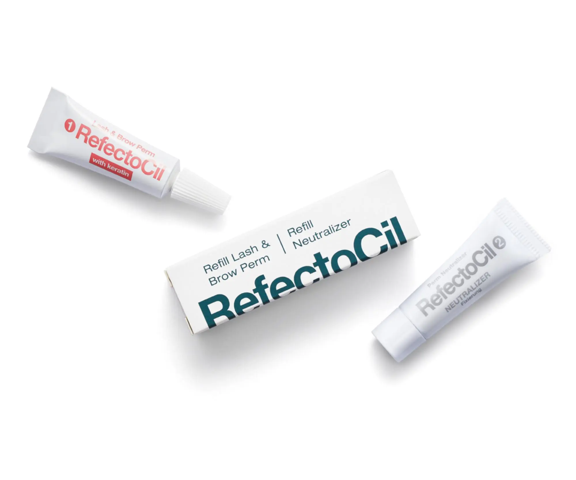 Refectocil Lash and Brow Perm + Neutralizer ROSA s keratinem - trvalá na obočí a řasy + neutralizér, 2 x 3,5ml (bílá krabička)