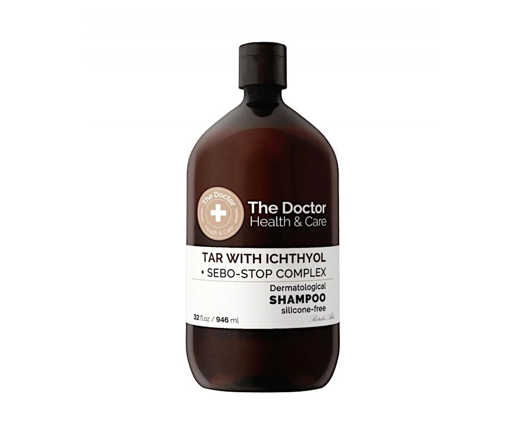 The Doctor Health & Care Tar with Ichthyol + Sebo-Stop Complex Dermatological Shampoo 946 ml-(poškozený aplikátor)