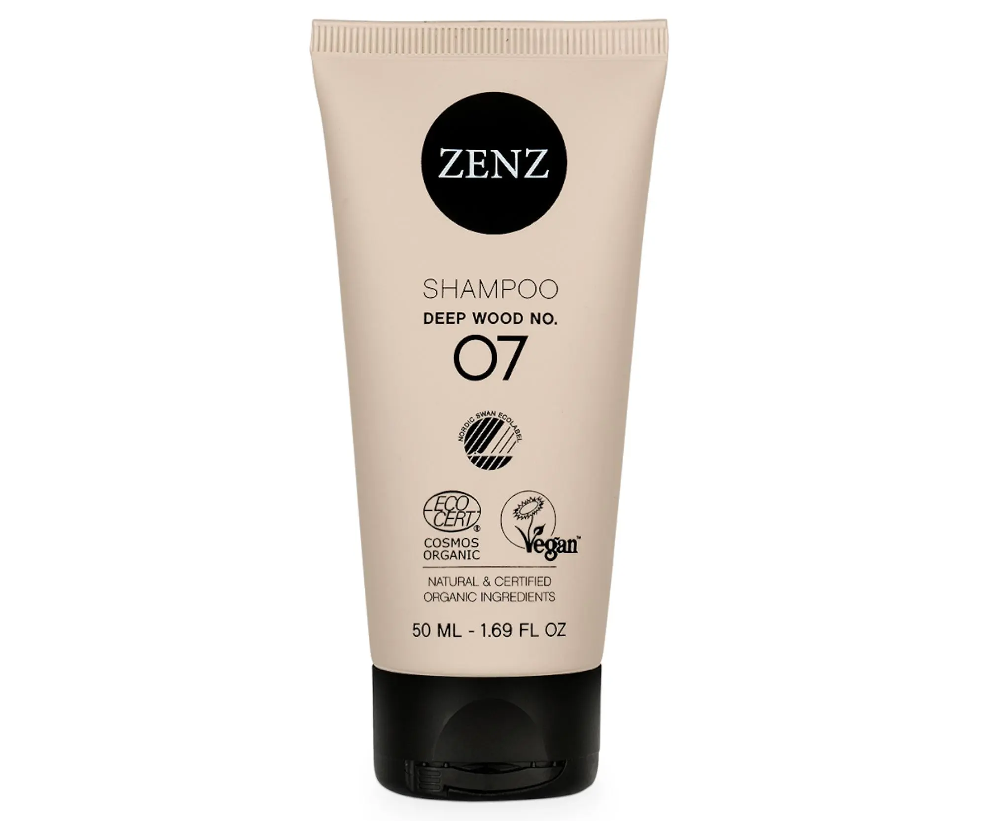 Hydratační šampon pro suché vlasy a kudrnaté vlasy Zenz Deep Wood No. 07 - 50 ml + dárek zdarma