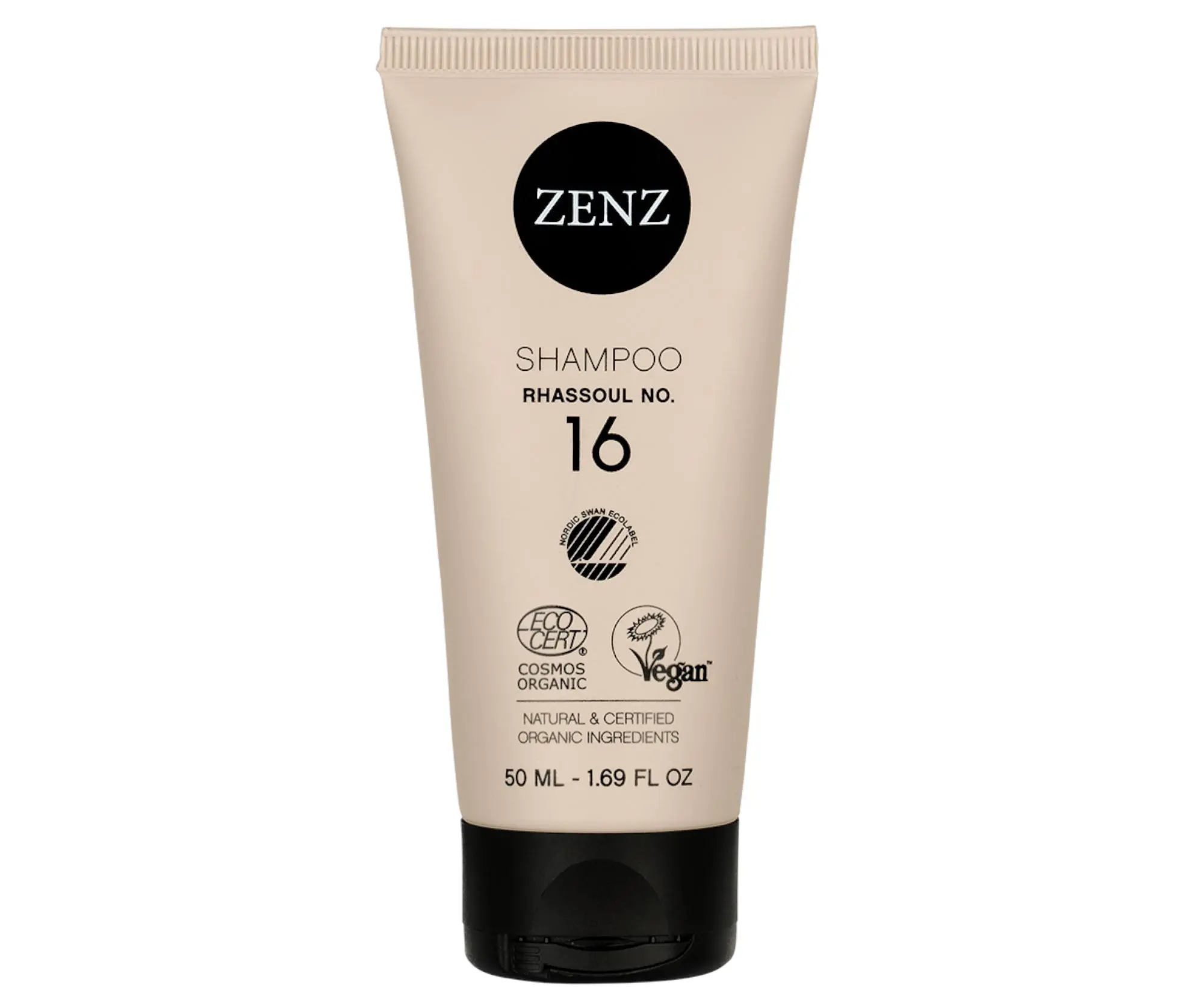 Jílový šampon pro suché, kudrnaté nebo barvené vlasy Zenz Rhassoul No. 16 - 50 ml + dárek zdarma