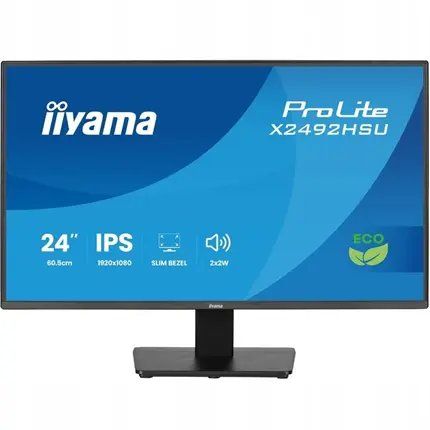 24" iiyama XB2492HSU-B1:IPS,FHD,HDMI,DP,green,HAS