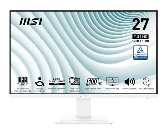 MSI Pro/MP273A/27"/IPS/FHD/100Hz/1ms/Black/2R