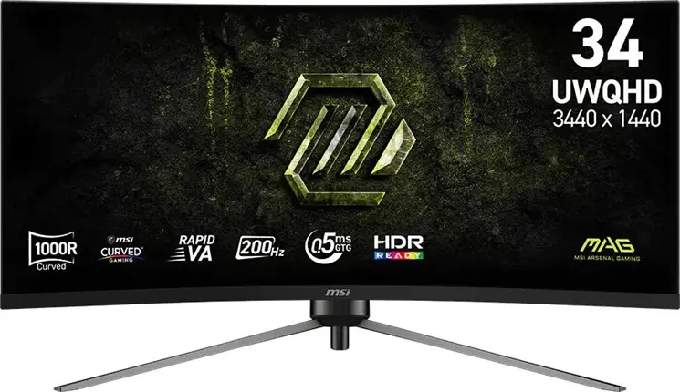 MSI MAG/345CQRF E20/34"/VA/UWQHD/200Hz/0,5ms/Černá/3R