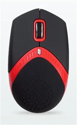 AMEI AM-M101R/Ergonomická/Optická/1 600 DPI/Drátová USB/Černá-červená