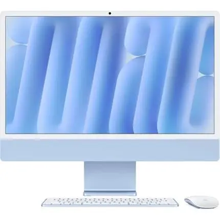 iMac 24“ 4.5K displej, Apple M4 10jádrové CPU, 10jádrové GPU, 24GB, 512GB SSD, CZ - modrý