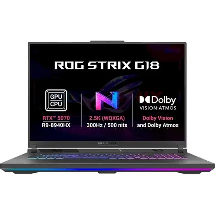 ASUS ROG Strix G18/G814PP-TT074WZ/R9-8940HX/18"/2560x1600/32GB/1TB/RTX 5070/W11H/Gray/2R