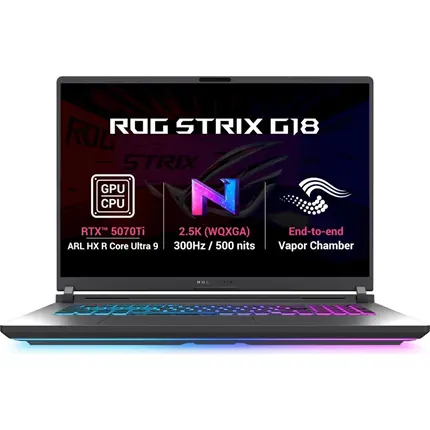 ASUS ROG Strix G18/G815LR-TT346Z/U9-290HXPLUS/18"/2560x1600/32GB/1TB/RTX 5070Ti/bez OS/Gray/2R
