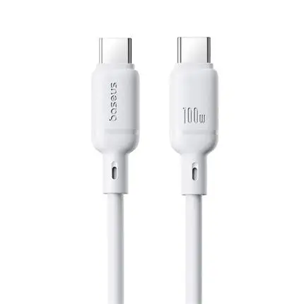 Baseus Rychlonabíjecí kabel Silky USB-C/USB-C 1m 100W bílý 6932172668860