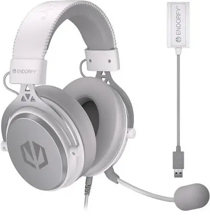 Endorfy headset VIRO Plus USB OWH / drátový / s odnímatelným mikrofonem / USB / bílý