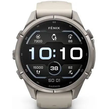 Garmin fenix® 9 Pro – 43 mm, AMOLED, Titanium - Fog Gray