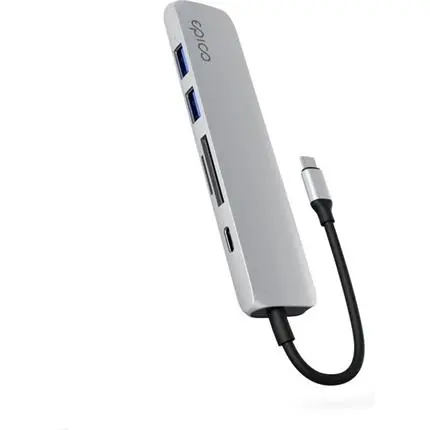 iWant 6v1 hliníkový hub 8K s USB-C stříbrný