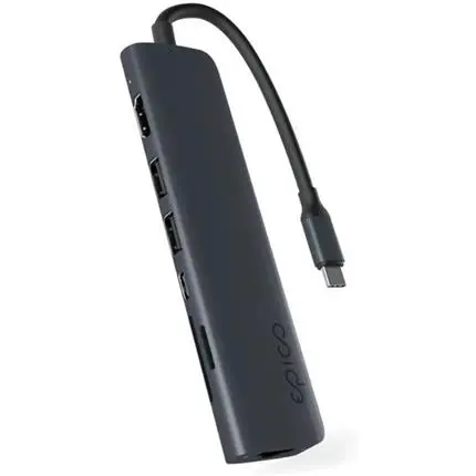 iWant 7v1 multimediální hub 8K s USB-C temně inkoustový