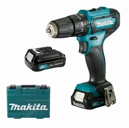 Makita - 12V AKU vrtačka s příklepem, 2x aku 2,0 Ah CXT, nabíječka HP333DSAE