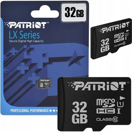 PATRIOT 32GB  microSDHC Class10 bez adaptéru
