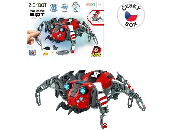 Robot Zigybot Spider, stavebnice, 110 dílků