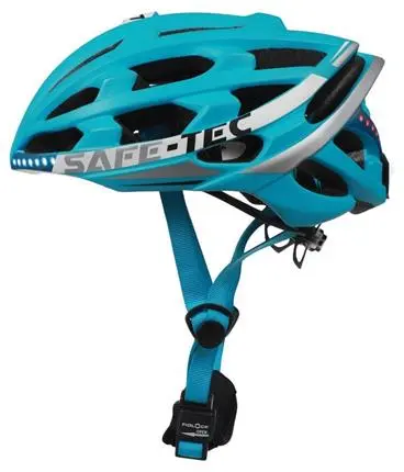 Safe-Tec TYR 2 chytrá helma na kolo L (58cm - 61cm) tyrkysová