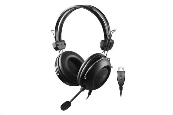 A4tech sluchátka HU-35, USB, černá