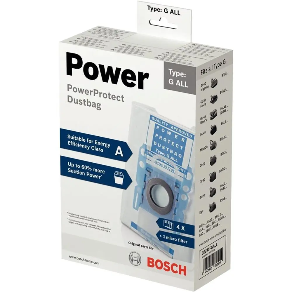 Sáčky do vysavače Bosch 17003048 - PowerProtect type G ALL - pro všechny typy G