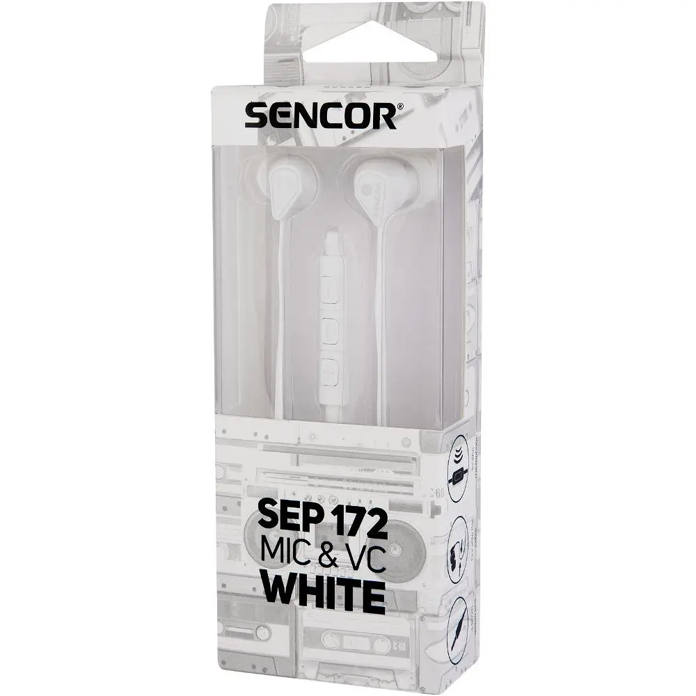 Sluchátka SENCOR SEP 172 VCM White