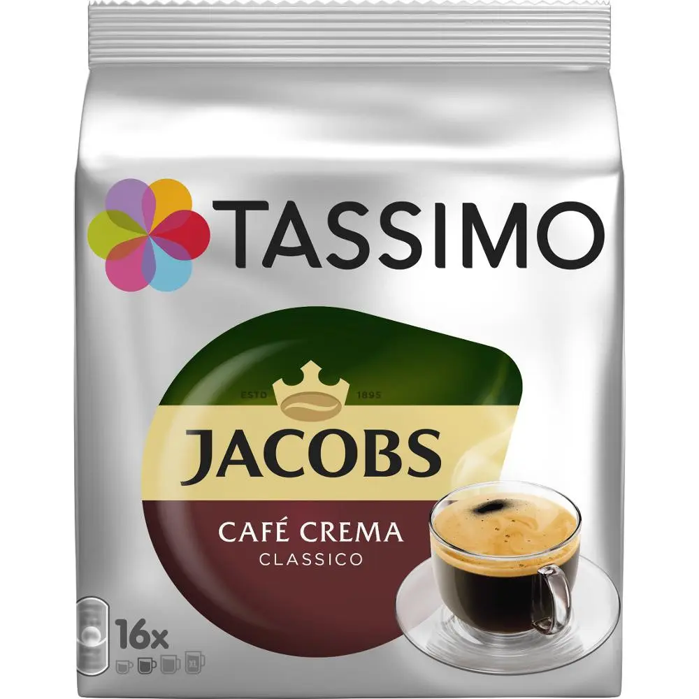 Tassimo Jacobs Caffe Crema Classico kávové kapsle 16 ks 112g