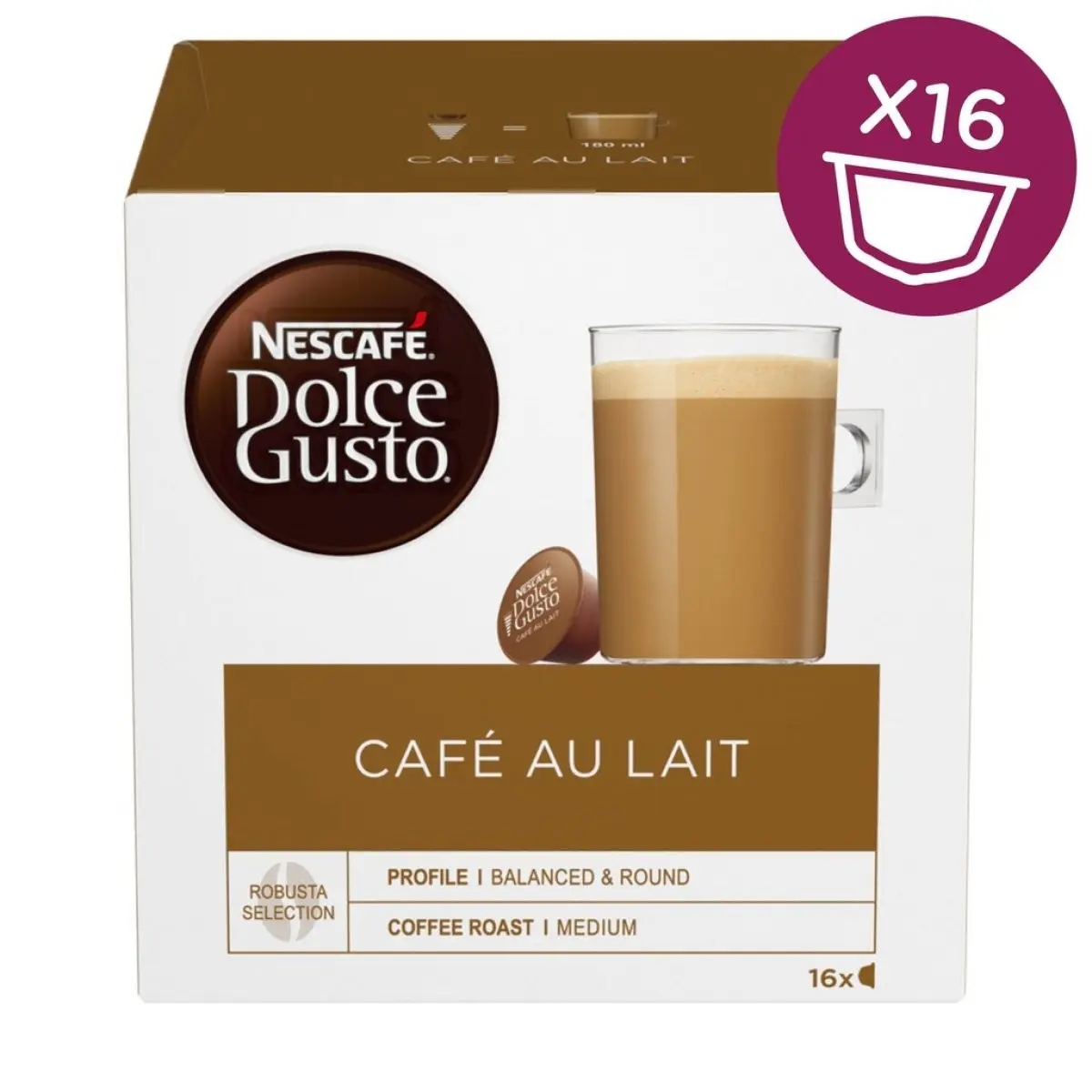 NESCAFÉ Dolce Gusto cafe au lait intenso 16 kapslí
