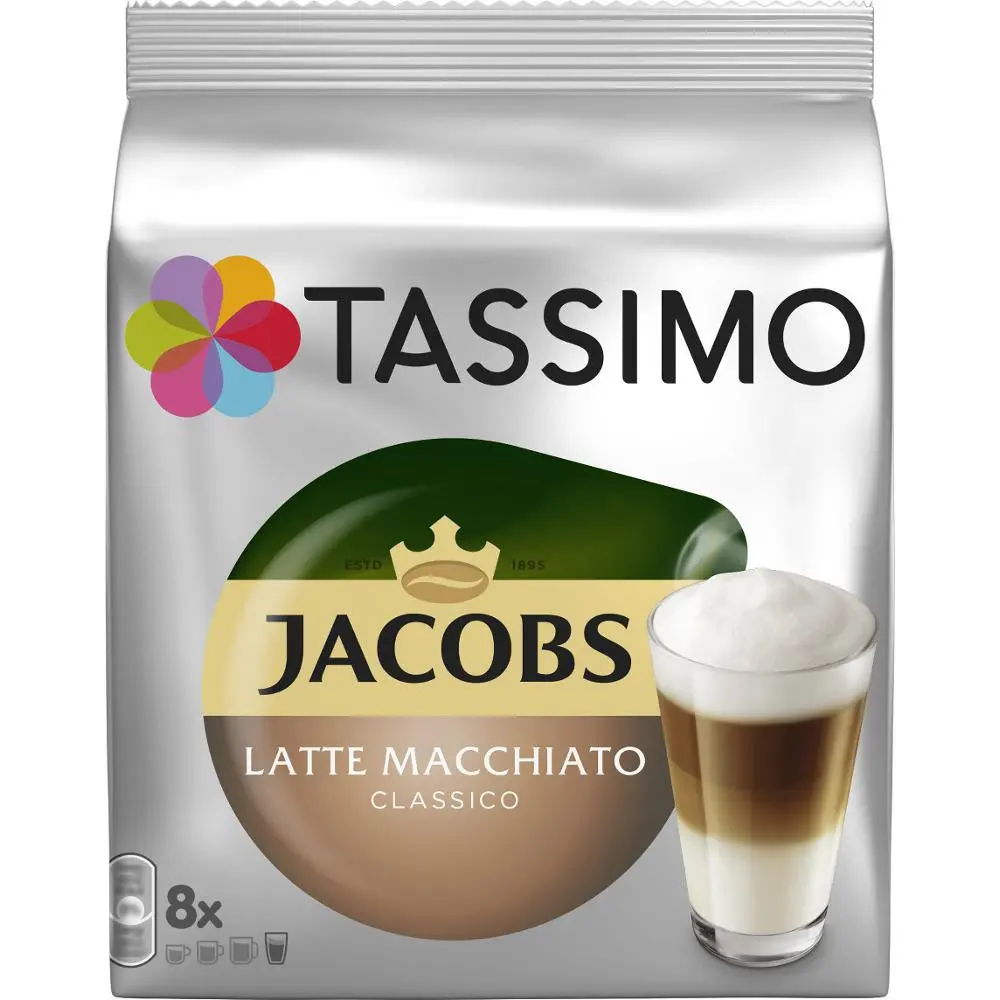 Tassimo Jacobs Latte Macchiato Classico kávové kapsle 16 ks 264g