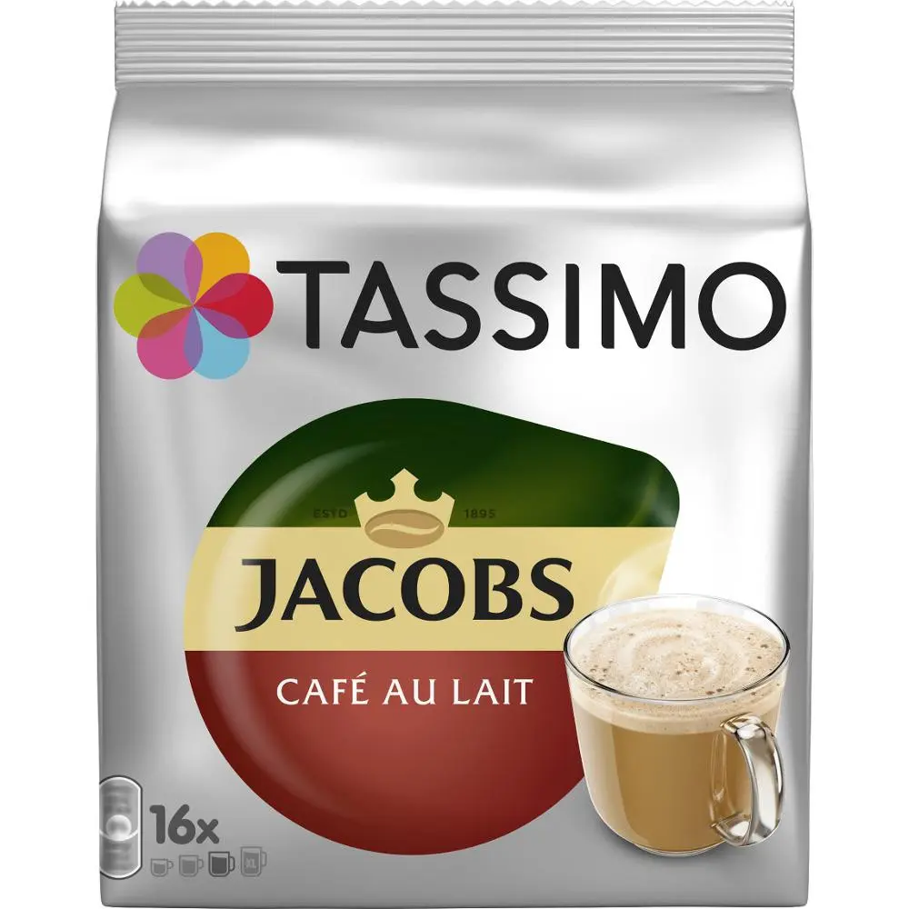 Tassimo Jacobs Caffe Au Lait kávové kapsle 16 ks 184g