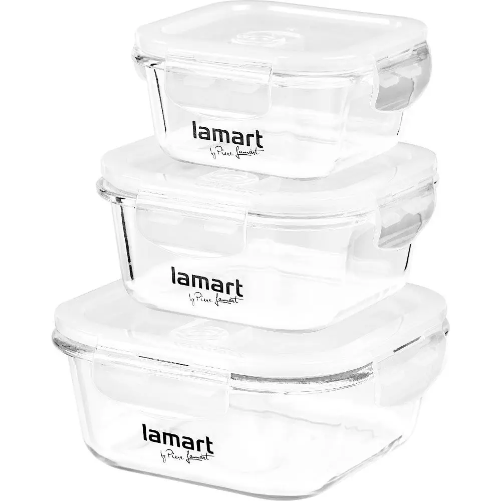 Lamart Air sada čtvercových dóz 3 ks