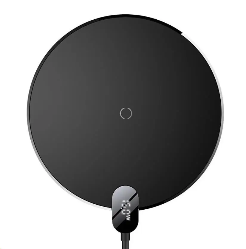 Baseus Digital LED Displej Gen 2 Bezdrátová Nabíječka 15W Black 6932172602208