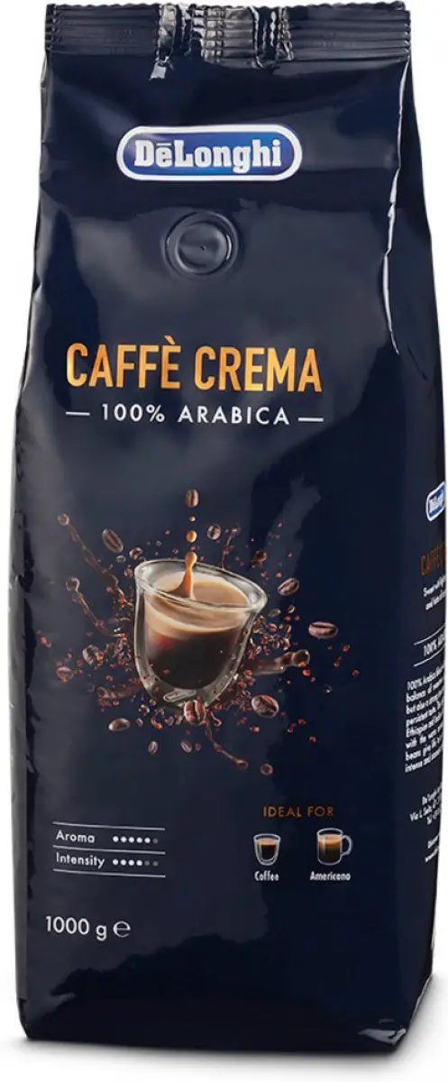 DeLonghi Caffe Crema 100% Arabica zrnková káva 1 kg