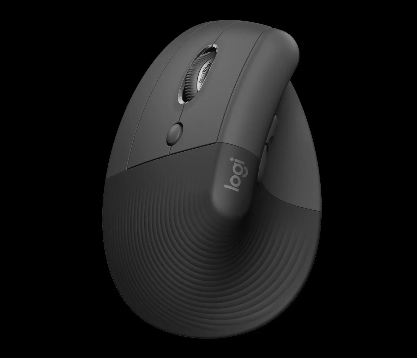 Logitech Lift Vertikální ergonomická myš pro Business, pro leváky, 2.4GHZ/BT, graphite/black