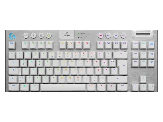 Logitech Mechanical Gaming Keyboard G915 TKL Tenkeyless LIGHTSPEED Wireless RGB - Tactile - WHITE - CZ/SK