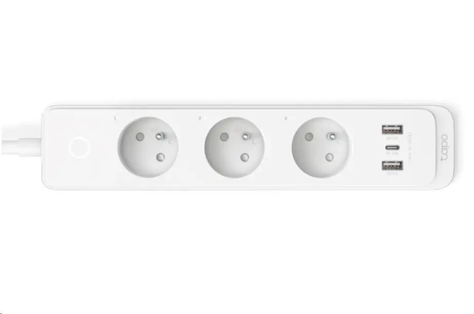 TP-Link Tapo P300 chytrý WiFi prodlužovací kabel (3x230V, 2xUSB-A, 1xUSB-C, 2300W, 10A, 2, 4 GHz, BT)