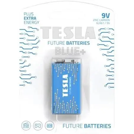 TESLA BATTERIES 9V BLUE+ (6F22 / BLISTER FOIL 1 PC)