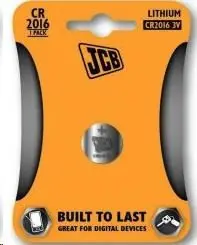 JCB knoflíková lithiová baterie CR2016, blistr 1 ks