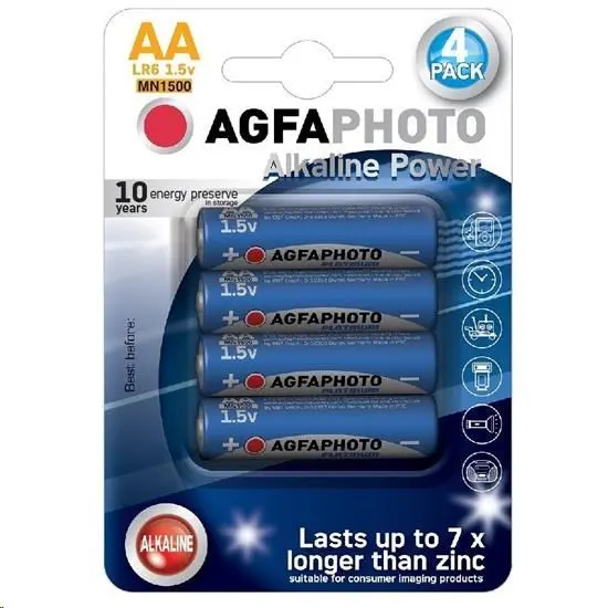 AgfaPhoto Power alkalická baterie LR06/AA, blistr 4ks AP-LR06-4B