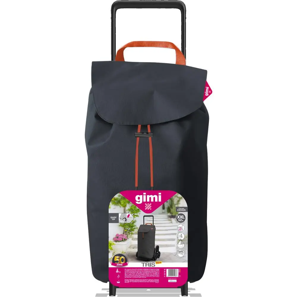 GIMI Tris Floral nákupní vozík šedý 52 l