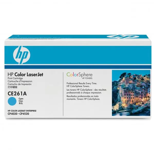 HP tisková kazeta azurová, CE261A