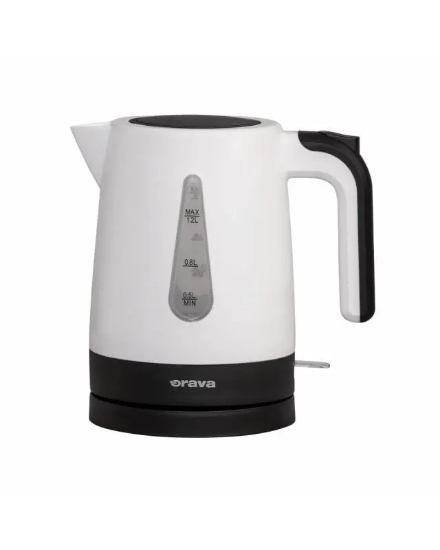 Orava VK-2015 rychlovarná konvice, 1200 W, 1.2 l, automatické vypnutí, bílá / černá
