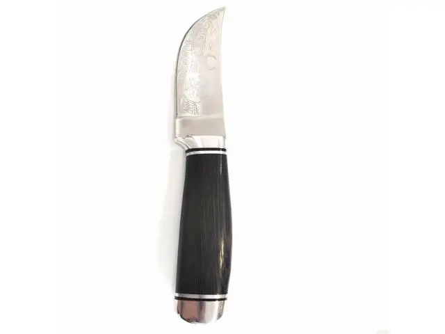 Outdoorový nůž se zdobenou čepelí, 23 cm