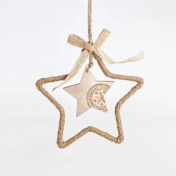 Eurolamp Vánoční dekorace závěsná hvězda 27 x 15 x 0,5 cm, 1 ks