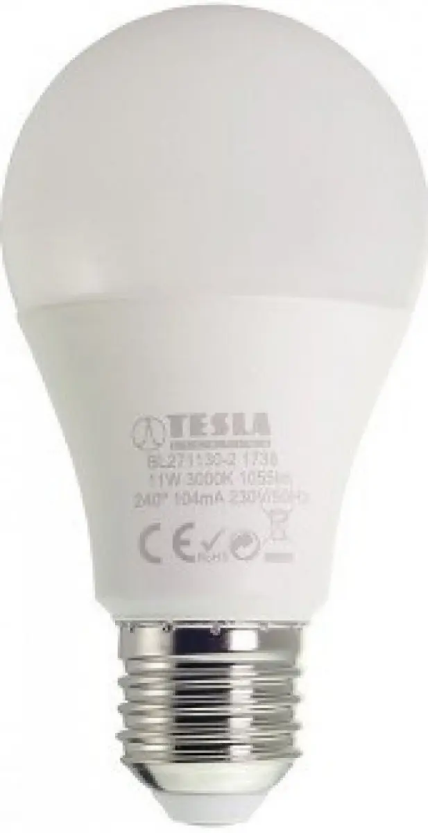 TESLA - LED BL271130-2, žárovka BULB E27, 11W, 1055lm