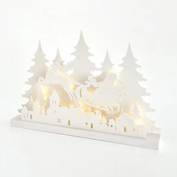 Eurolamp Stolní dekorace se santou na saních, 40 LED, 60 x 8 x 40,5 cm, 1 ks