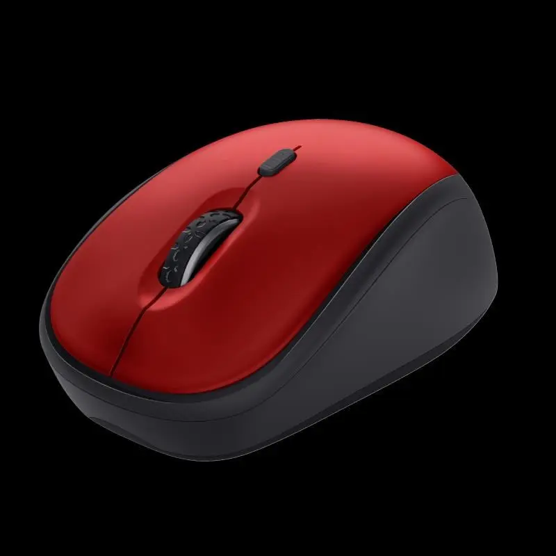 TRUST YVI+/Kancelářská/Optická/Pro praváky/1 600 DPI/Bezdrátová USB/Červená 24550