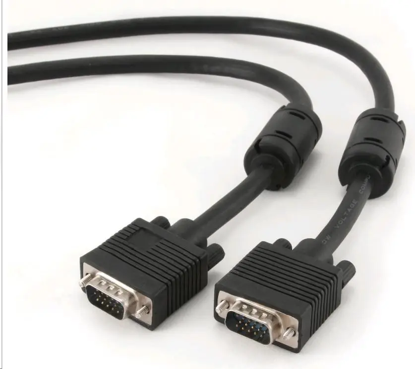 GEMBIRD Kabel VGA propojovací 1, 8m, černý (HD15M/M, dvojité stínění, feritová jádra)