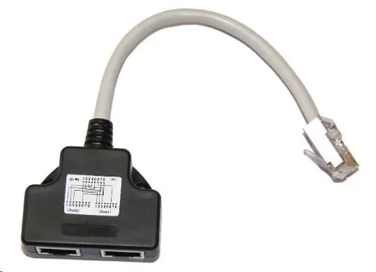 Adaptér (AD-4W) rozdvojka RJ45, 1x8p8c/2x8p4c, PC-PC, stíněný