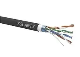 Instalační kabel Solarix CAT5E FTP PVC+PE Fca dvojitý plášť 305m/cívka SXKD-5E-FTP-PVC+PE