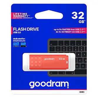 GOODRAM Flash Disk UME3 32GB USB 3.0 oranžová UME3-0320O0R11