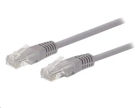 C-TECH kabel patchcord Cat5e, UTP, šedý, 10m